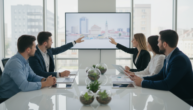 Zadowolony przedsiębiorca z Białegostoku analizujący wyniki kampanii reklamowej Facebook Ads z agencją Mayko.